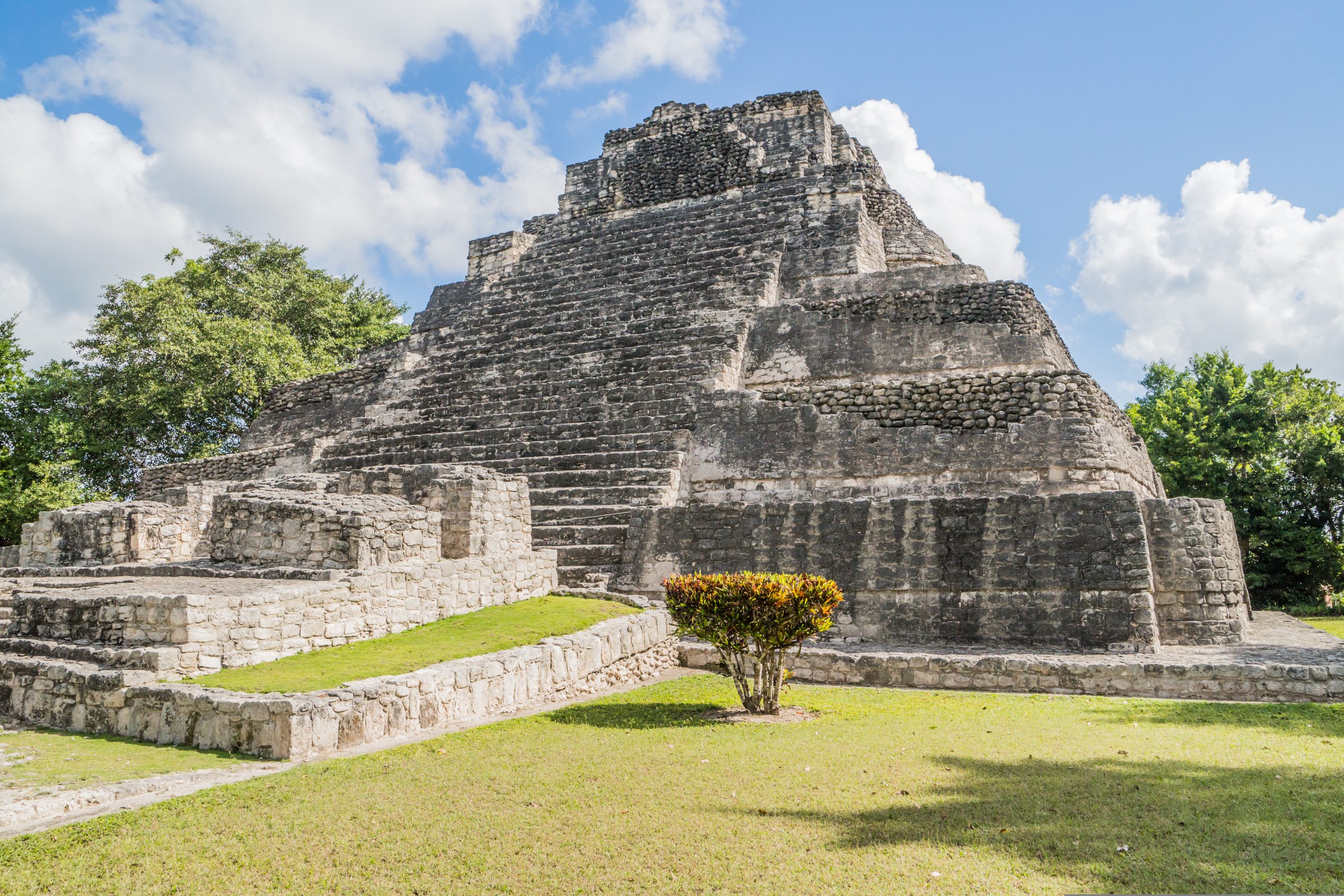 Mayan,Stepped,Temple,Ruins,Near,Costa,Maya,,Mexico
