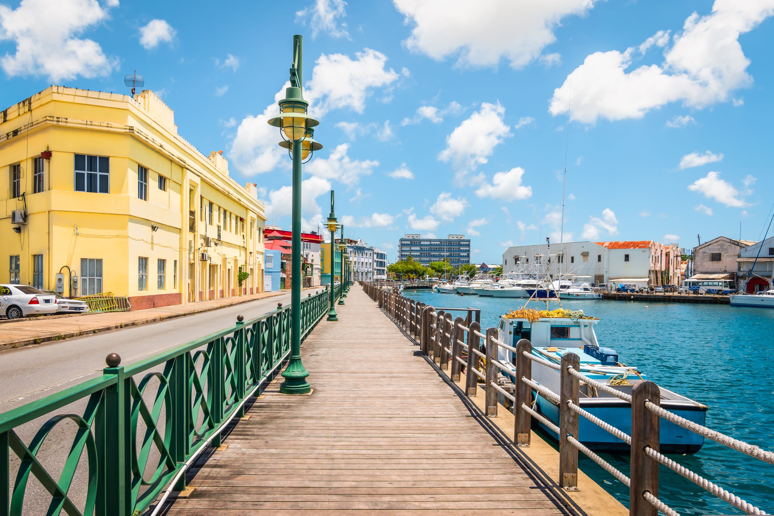 Promenade,At,Marina,Of,Bridgetown,,Barbados.
