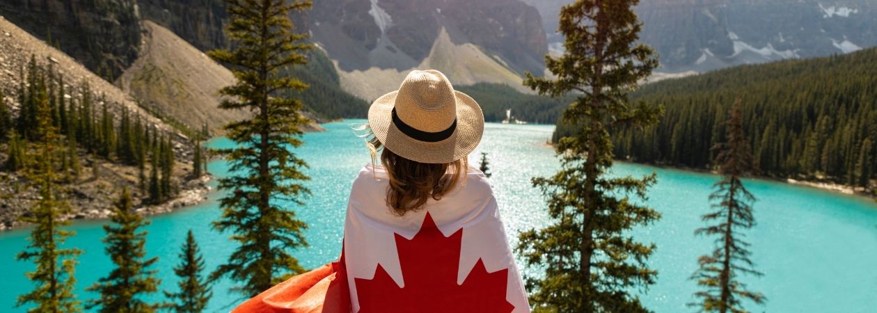 Woman at Banff National Park Canada