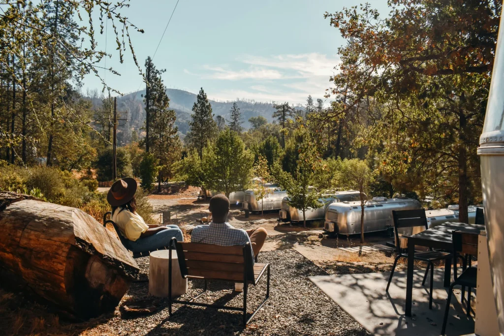 Airstream accommodations at AutoCamp Yosemite Credit Afrostylicity