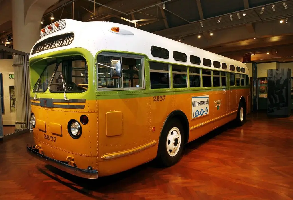 Rosa Parks bus inside Henry Ford Museum
