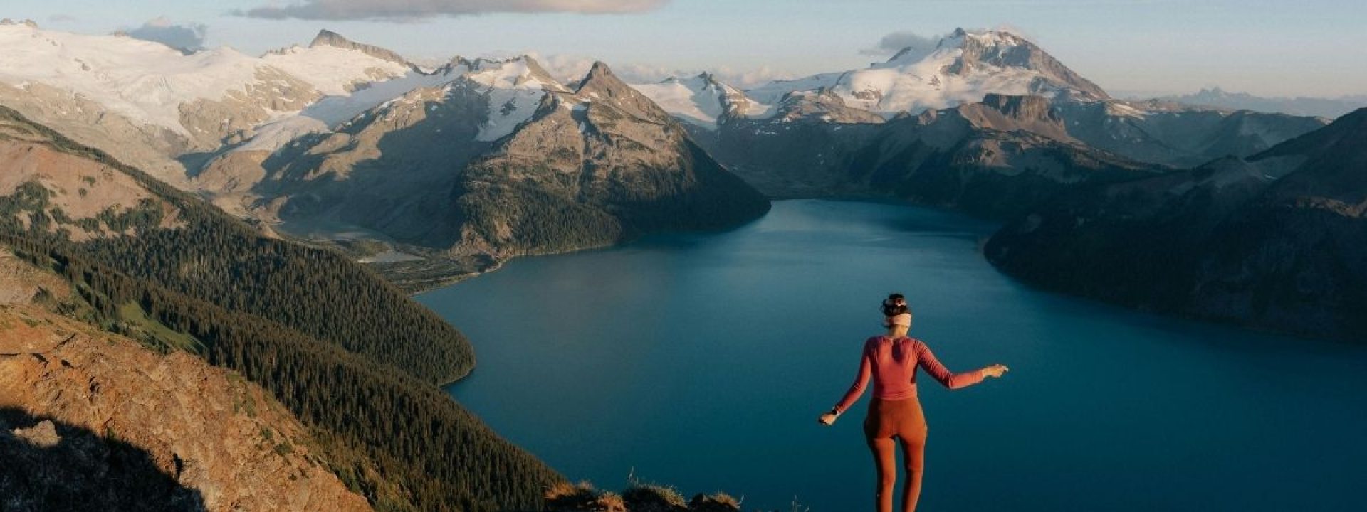 Person Overlooking Garibaldi Lake in Whistler, Canada