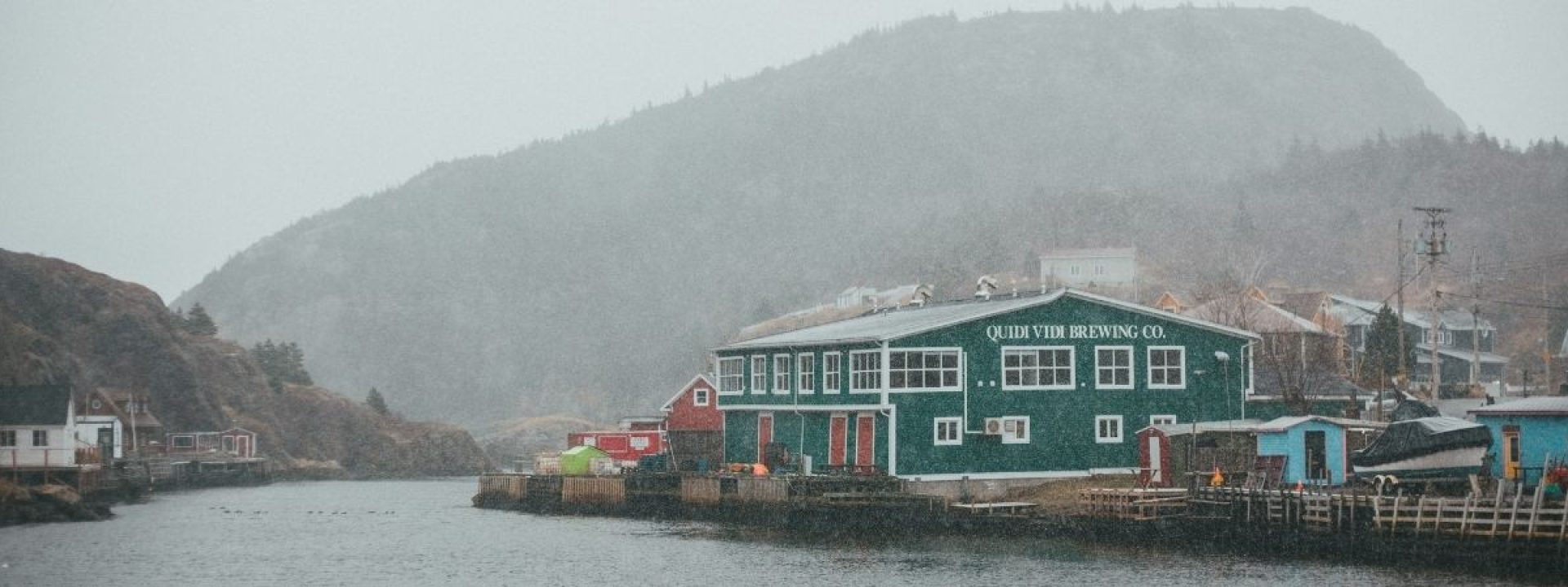 Quidi Vidi Brewery on Snowy Day, Saint Johns, Canada